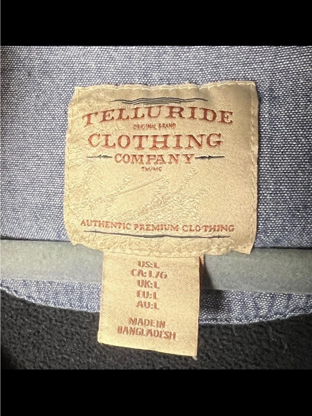 Telluride Clothing Co Men’s Fleece Quarter Zip Pullover - Gray/white L Camping - Picture 3 of 5